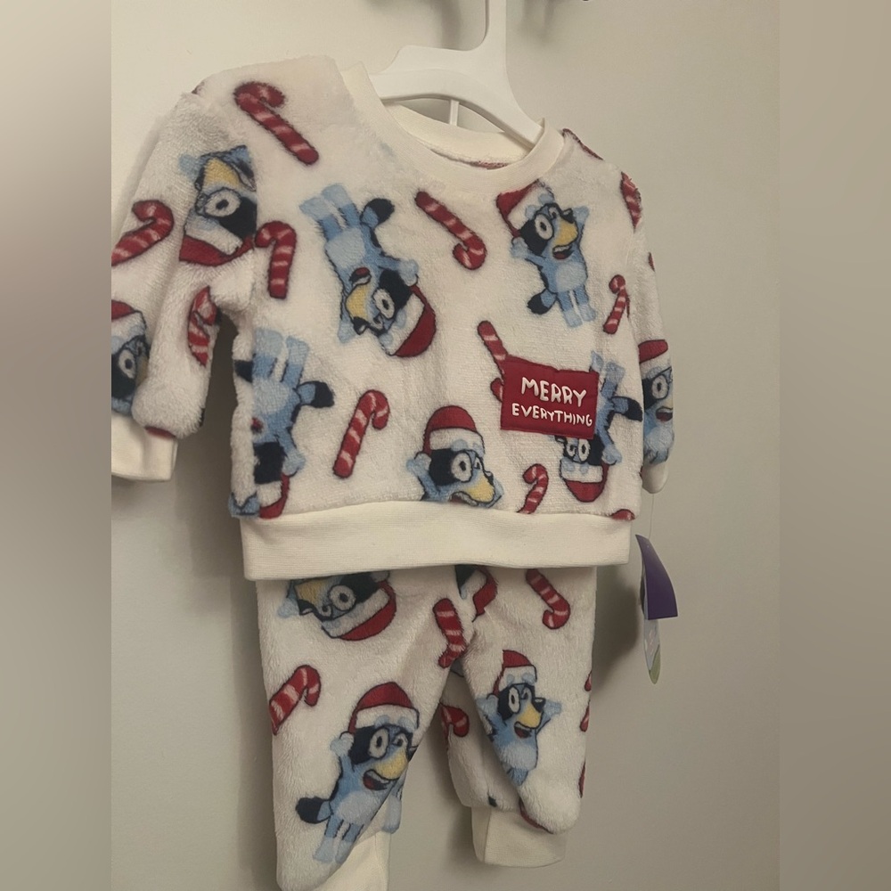 NWT - Bluey - “Merry Everything” - 2-Piece Christmas Set